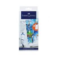 طقم ألوان أكرليك 12 لون من فايبر كاستل