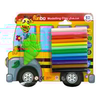 صلصال فنبو 12 لون – طين تشكيل نيون آمن وناعم للأطف...