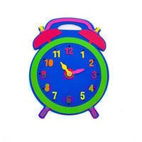 ساعة تعليمية فوم كبيرة للأطفال ( أزرق ) - BOOKEY