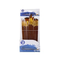 طقم فرش للألوان الزيتية والأكرليك والمائية - 12 فر...