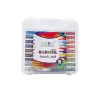 طقم ألوان شمعية 18 لون BQ206718 - من BOOKEY