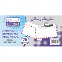 ظروف رسائل لينو لون أبيض مخطط - 25 ظرف ( mm115x225...