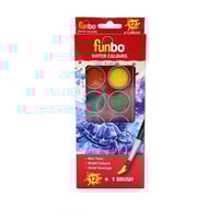 فانبو ألوان مائية 12 لون + فرشاة