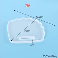 قالب سيليكون شكل موج و حوت اكواب 2 قطعة