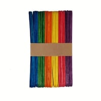 دنيا فنيات خشبية شدة أعواد آيسكريم عريض - متعددة ا...