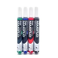 طقم أقلام سبورة ماكسي فلو الرفيع من بنتل - 4 أقلام