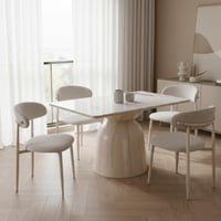 طاولة طعام أنيقة مع 4 كراسي - تضفي مظهراً رائعاً و...