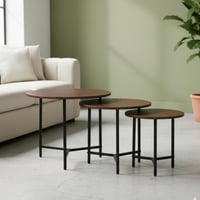 طقم طاولات خدمة 3 قطع- تصميم مميز وراقي