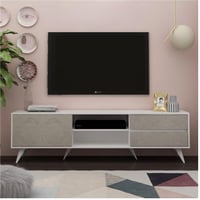 طاولة TV مودرن - لون أبيض و رمادي