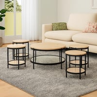 طقم طاولات 5 قطع بتصميم أنيق و فاخر