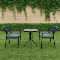 طقم طاولة مع 2 كرسي للحدائق والمساحات الخارجية