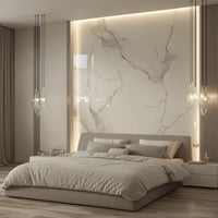 سرير عصري - لون رمادي - فخامة بسيطة