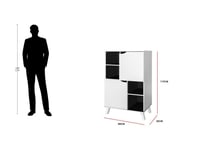 وحدة تخزين مودرن - لون أبيض و أسود