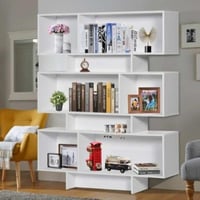 وحدة رفوف مودرن-لون ابيض