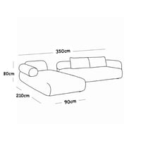 كنب زاوية حرف L لون بيج بتصميم مودرن