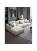 كنب زاوية مودرن حرف L - بيج