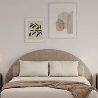 سرير مودرن بتصميم أنيق و مميز - بيج