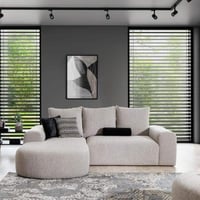 كنب زاوية حرف L ويناي - لون رمادي