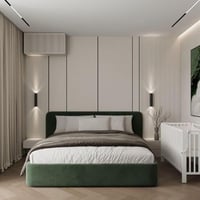 سرير مودرن – لون زيتي فاخر – تصميم عصري مميز