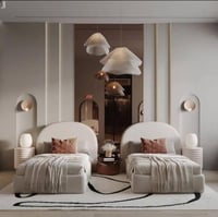 طقم أسرة أطفال - بيج