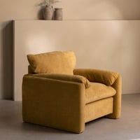 كرسي كنبة مفردة - لون بيج