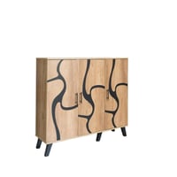 خزانة أحذية مودرن - لون بيج مع اسود - تصميم أنيق و...