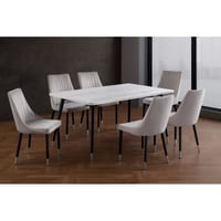 طاولة طعام مودرن مع 6 كراسي بتصميم رائع