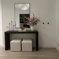 كونسول خشبي مودرن مع بوفين - بني غامق