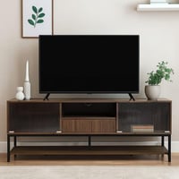 طاولة تلفزيون مودرن بتصميم مميز - بني