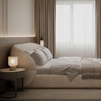 سرير مودرن راقٍ - لون أوف وايت