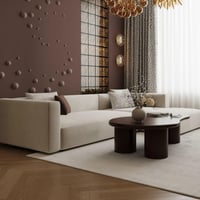 كنب زاوية مودرن أليورا – أوف وايت