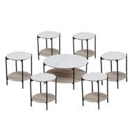 طقم طاولات خدمة 7 قطع بتصميم أنيق و عصري