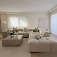 كنب زاوية حرف L بتصميم حديث و أنيق - اوف وايت