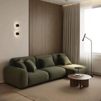 كنب زاوية حرف L بلون زيتي فخم و تصميم عصري