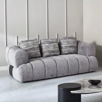 كنب ثلاث مقاعد - رمادي