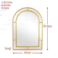 مرايا جدارية مودرن - لون ذهبي