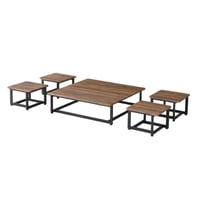 طقم طاولات خدمة 5 قطع بتصميم أنيق