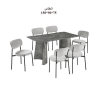 طاولة طعام خشب مودرن 6 كرسي - تصميم مميز وأنيق