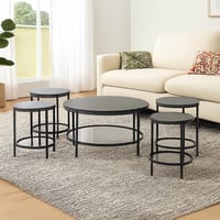 طقم طاولات 5 قطع بتصميم أنيق و فاخر