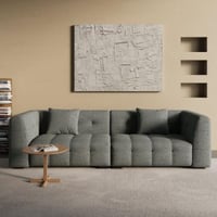 كنبة مقعدين - رمادي