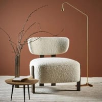 كرسي بوكليه مودرن - لون أبيض