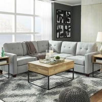 كنب زاوية حرف L - لون رمادي أنيق