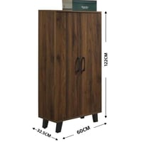 خزانة أحذية بابين - لون بني