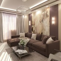 كنب زاوية حرف L بتصميم أنيق و رائع - لون بني