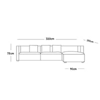 كنب زاوية حرف L بتصميم فخم - بيج