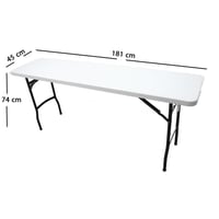 طاولة فايبر قابله للطي - لون أبيض - تصميم رائع ومن...