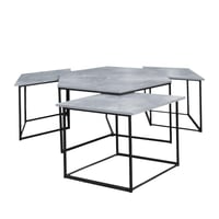 طقم طاولات - لون رمادي فاتح - تصميم رائع وأنيق