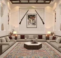 مجلس عربي - مع ٥ مراكي +طاوله رخام