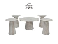 طقم طاولات رخام- تصميم أنيق وفخم