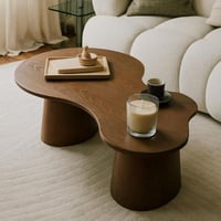 طاولة خشب بتصميم مميز و أنيق - لون بني